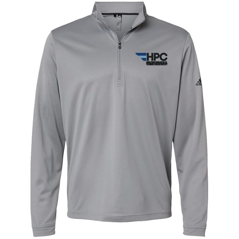 Adidas-Lightweight Quarter-Zip Pullover - Grey Three