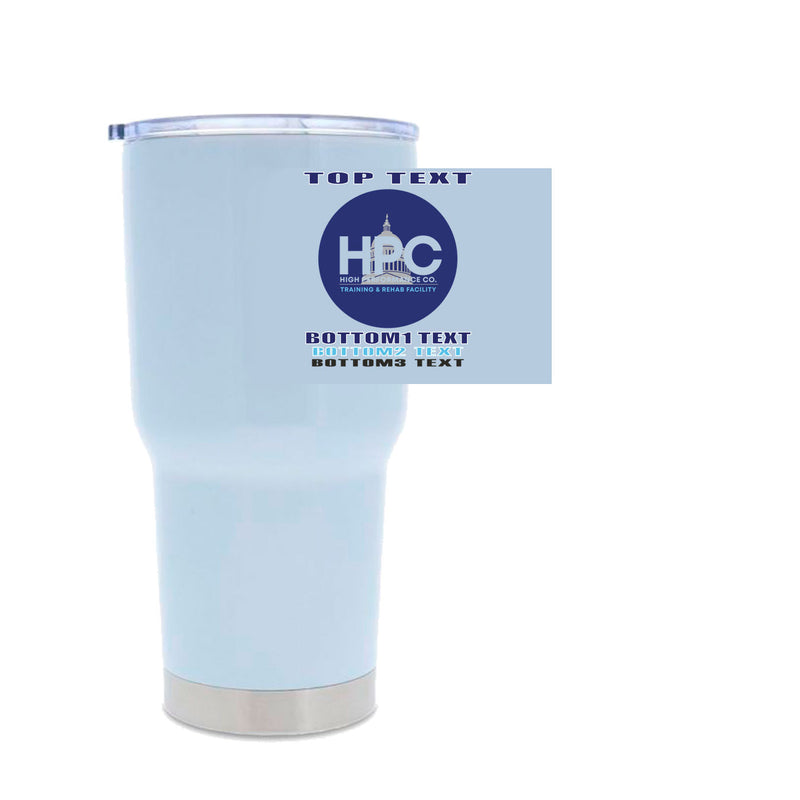 30oz Stainless Steel Tumbler - White