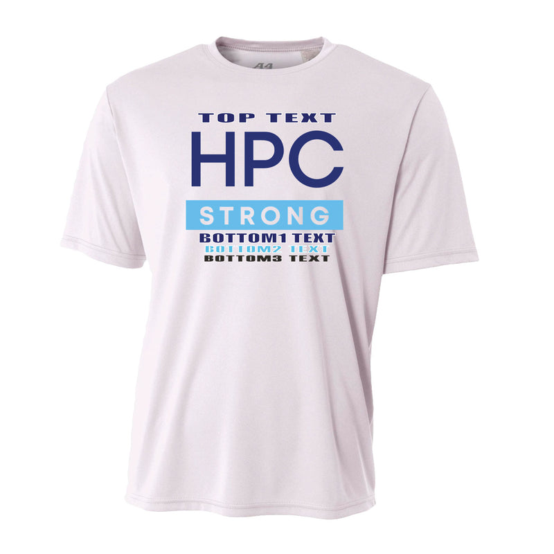 Men's Performance T-Shirt - White - Logo Text Drop