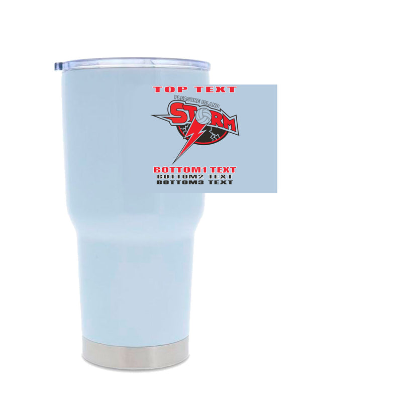 30oz Stainless Steel Tumbler - White