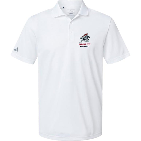 Adidas Sport Polo Men's - White - Embroidery Text Drop