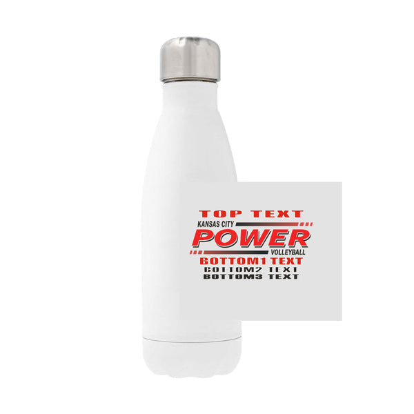 12oz Stainless Steel Water Bottle - white
