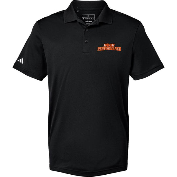 Adidas Sport Polo Men's - Black - Embroidery Text Drop