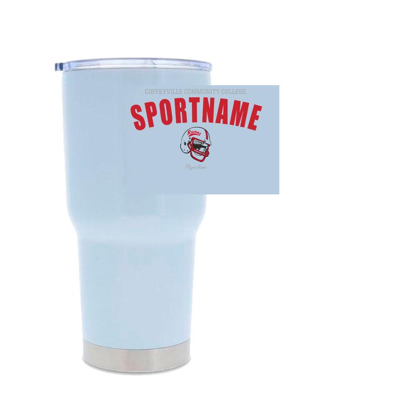 30oz Stainless Steel Tumbler - white
