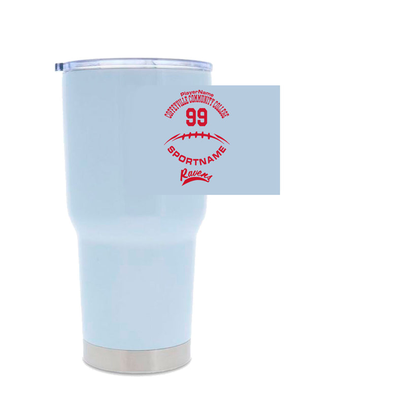 30oz Stainless Steel Tumbler - white