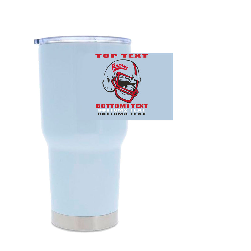 30oz Stainless Steel Tumbler - white