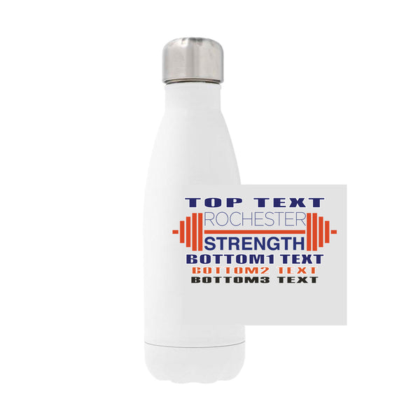 12oz Stainless Steel Water Bottle - White