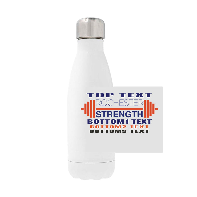 12oz Stainless Steel Water Bottle - White