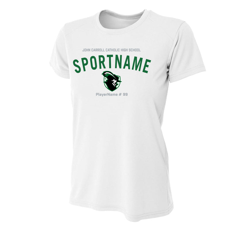 Women's Tight Fit Performance T-Shirt - White - Sport Arch